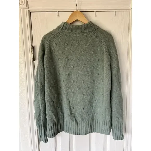 NWT Everlane The Alpaca Pom-Pom Turtleneck Sweater Size Small Wool - Picture 11 of 14